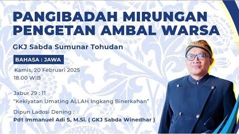 Embedded thumbnail for Ibadah HUT V GKJ Sabda Sumunar